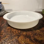 Vtg PYREX 221 Round Casserole White 8.5" White