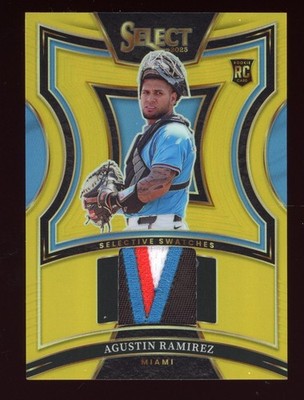2025 Panini Select Agustin Ramirez Selective Swatches Gold Patch 01/10 Marlins