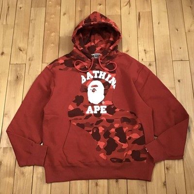 Cutting College Logo Pullover Hoodie L BAPE camo a bathing ape | eBay 
