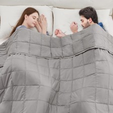 Weighted Blanket King Size for Adults 80"x87" 20lbs Grey ,Cooling Heavy Blan...