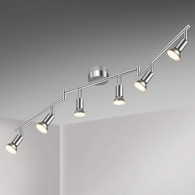 Unicozin LED Deckenleuchte, 6 Flammig LED Deckenstrahler Schwenkbar Chrom,