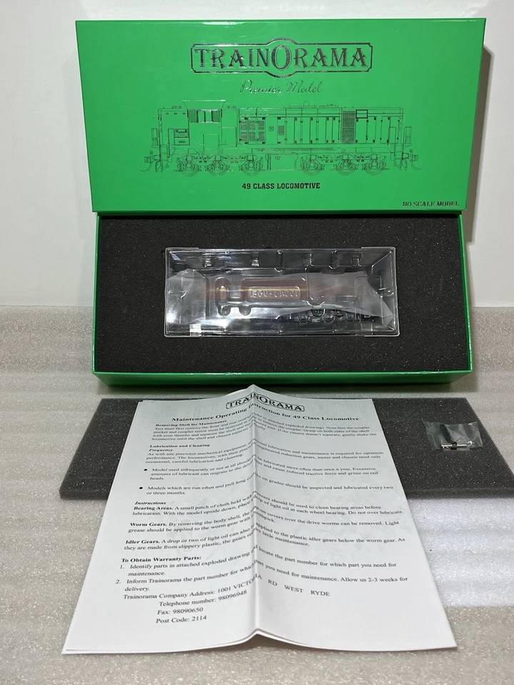 TRAINORAMA HO NSWGR 49 Class Locomotive #4901 Tuscan Red DC EXC Boxed NICE - Image 2 of 4