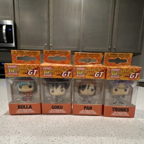 Funko Pocket Pop! Keychain Dragon Ball GT Bulla Goku Pan Trunks Set of 4