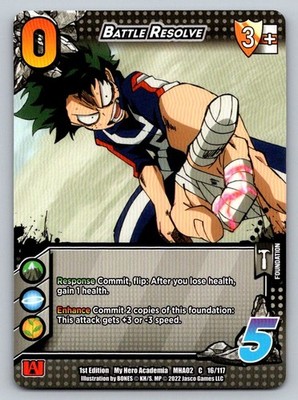 2022 Universus My Hero Academia 1ST Edition Battle Resolve 