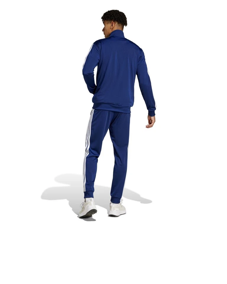 Tuta Intera Completa Full Tracksuit UOMO Adidas Basic 3-Stripes Tricot Blu - Imagen 4 de 4