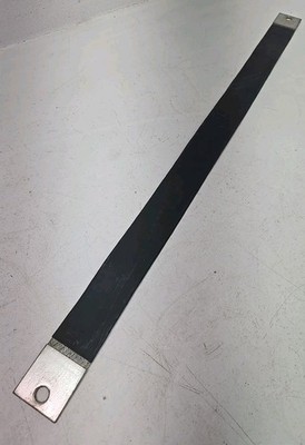 24'' x 1-1/2'' x 1/16'' -  Braided Flat Tinned Copper Ground Strap w/ Rubber Cover
