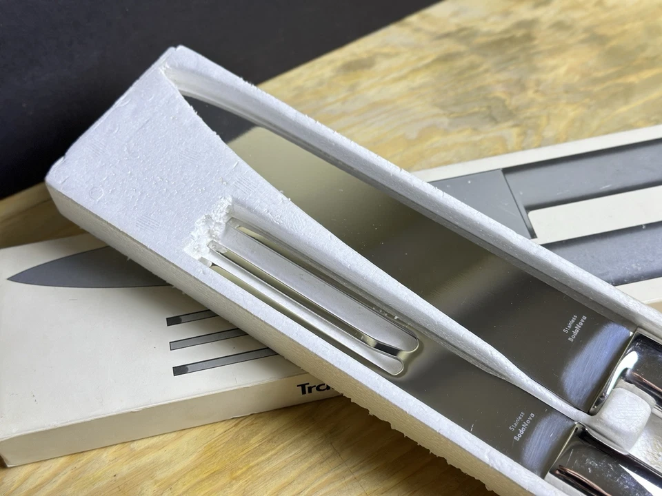 Boda Nova Modernist Sweden Stainless Steel Carving Set Knife Fork w Box CLEAN - Image 4 of 4