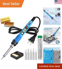 Complete Soldering Iron Set - 80W High Power, Adjustable Temp, 7 Essential Tools