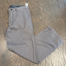NWT Nautica Stretch Soft Twill Classic Fit Mens Khaki Pants Size 34x30 Gray new
