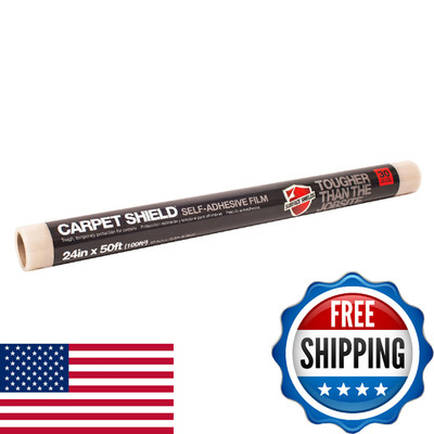 Surface Shields CS2450W Temporary Carpet Protection Film, 24 Inch x 50 feet, Cle