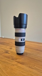 Canon EF 70-200mm f/2.8 L USM Lens with lens hood and tripod collar