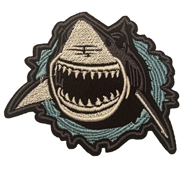 GREAT WHITE SHARK - JAWS - Embroidered Sew/Iron On Patch