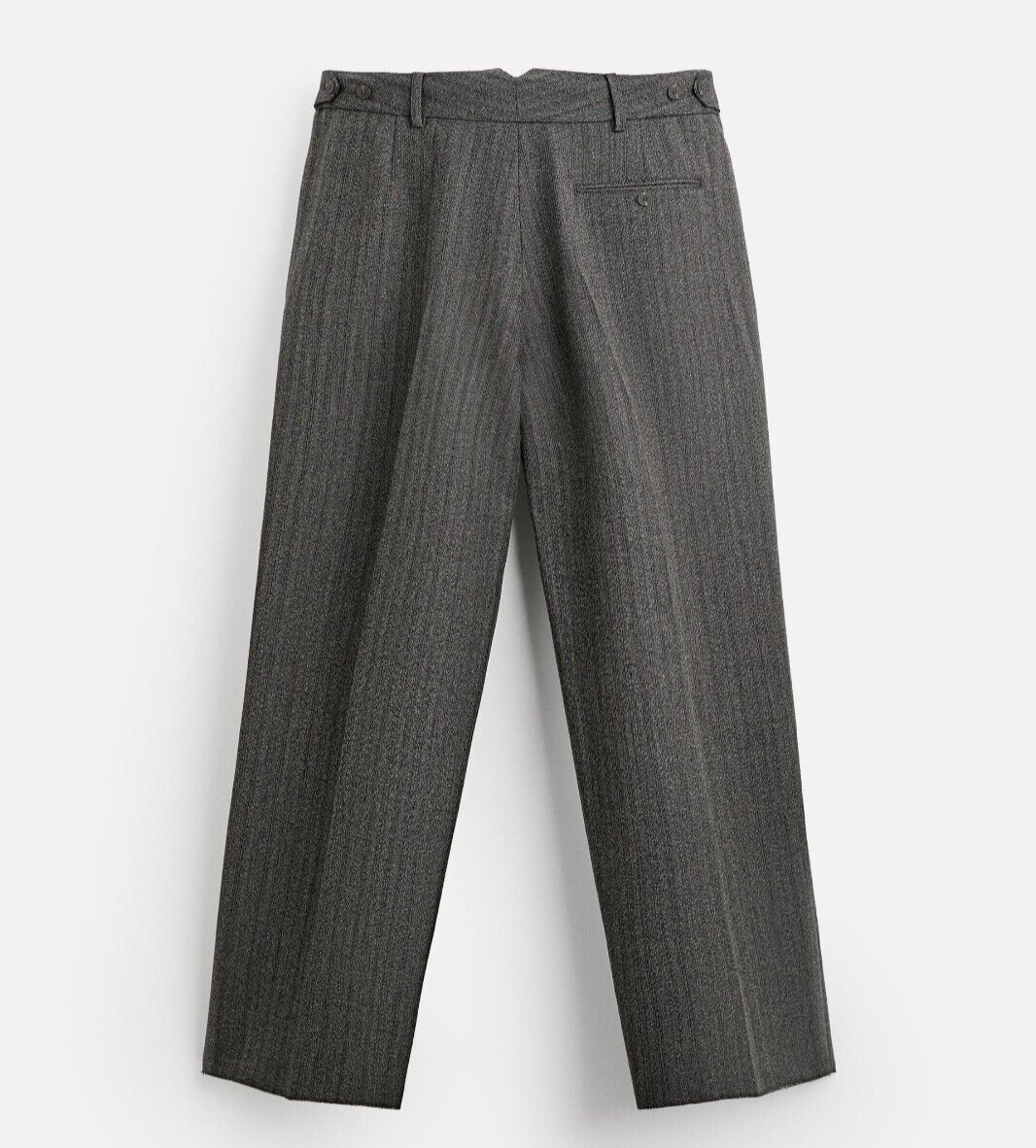 Zara x Harry Lambert Loose Striped Suit Trousers Dark Grey W30 W34