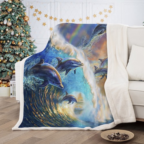 Animal Blanket Horse Wolf Tiger Unicorn 150x200cm Plush Soft Sofa Throw Rug Warm - Picture 88 of 167
