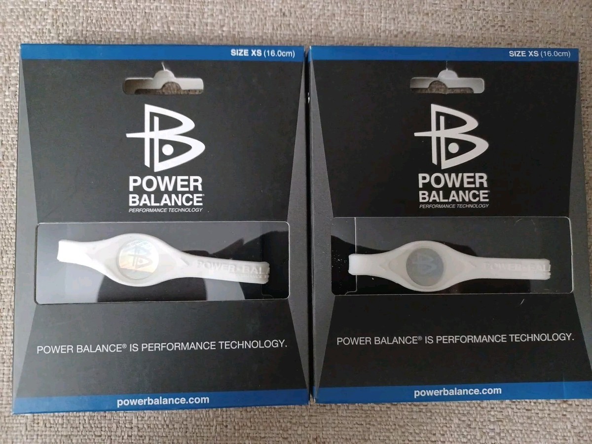 Bracelet Power Balance En Silicone Blanc – XS (15,5 Cm), 2 Hologrammes Mylar, Imperméable, Pour Sport Et Quotidien