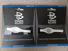 Lot of 2 Power Balance Energy Bracelet Size XSmall Color White with White Print