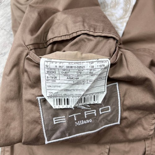 Etro Blazer Mans Size 52 Cotton Stretch Jacket - Picture 16 of 18