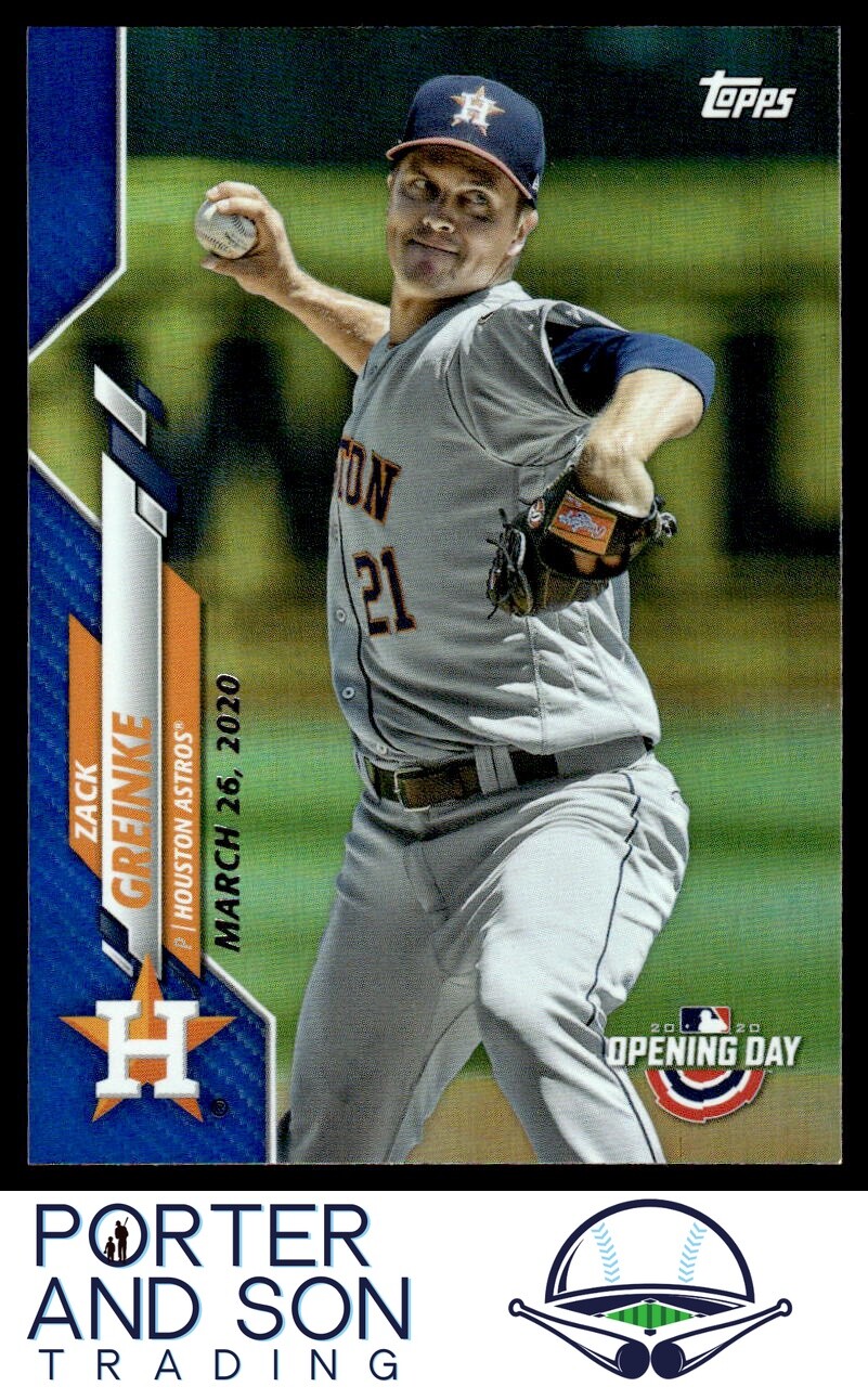 2020 Topps Opening Day Zack Greinke #121 Blue Foil Limited /2020