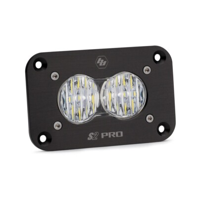 Baja Designs 481005 Black S2 Pro Wide Cornering Beam LED Light Flush Mount