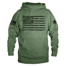Distressed US Flag American Pride USA Patriot Patriotic Hoodie