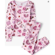 Kid's Valentine's Day 2 Piece Pajama Set  Size 6  NWT