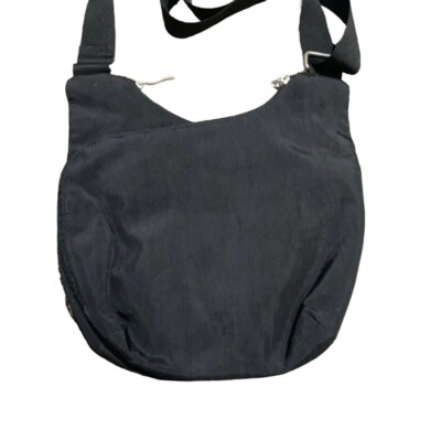 Baggallini Pocket Crossover Crossbody Bag - Small, Fabric, Charcoal Color