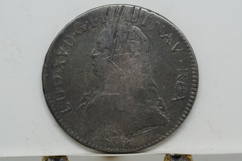 1731 K (Bordeaux mint) France 1 Ecu Louis XV silver coin - Picture 12 of 12