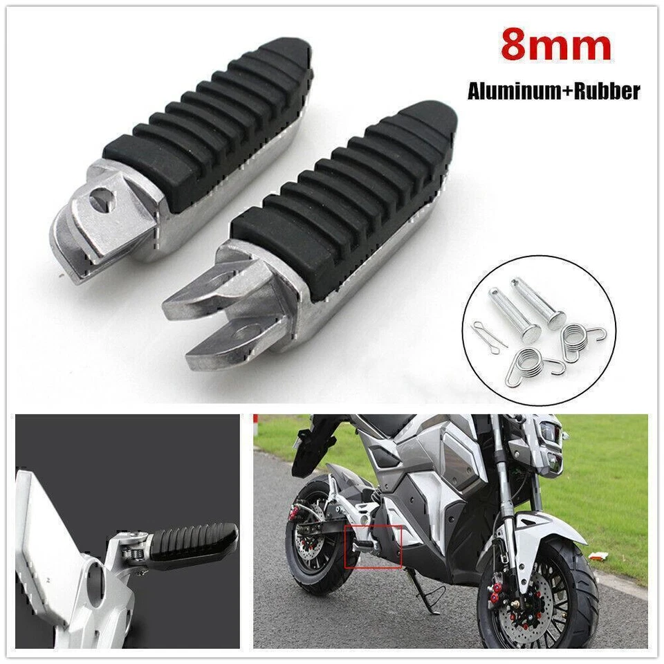 Reposapiés universales de aleación de aluminio con pedal para moto scooter Foto 2 de 4