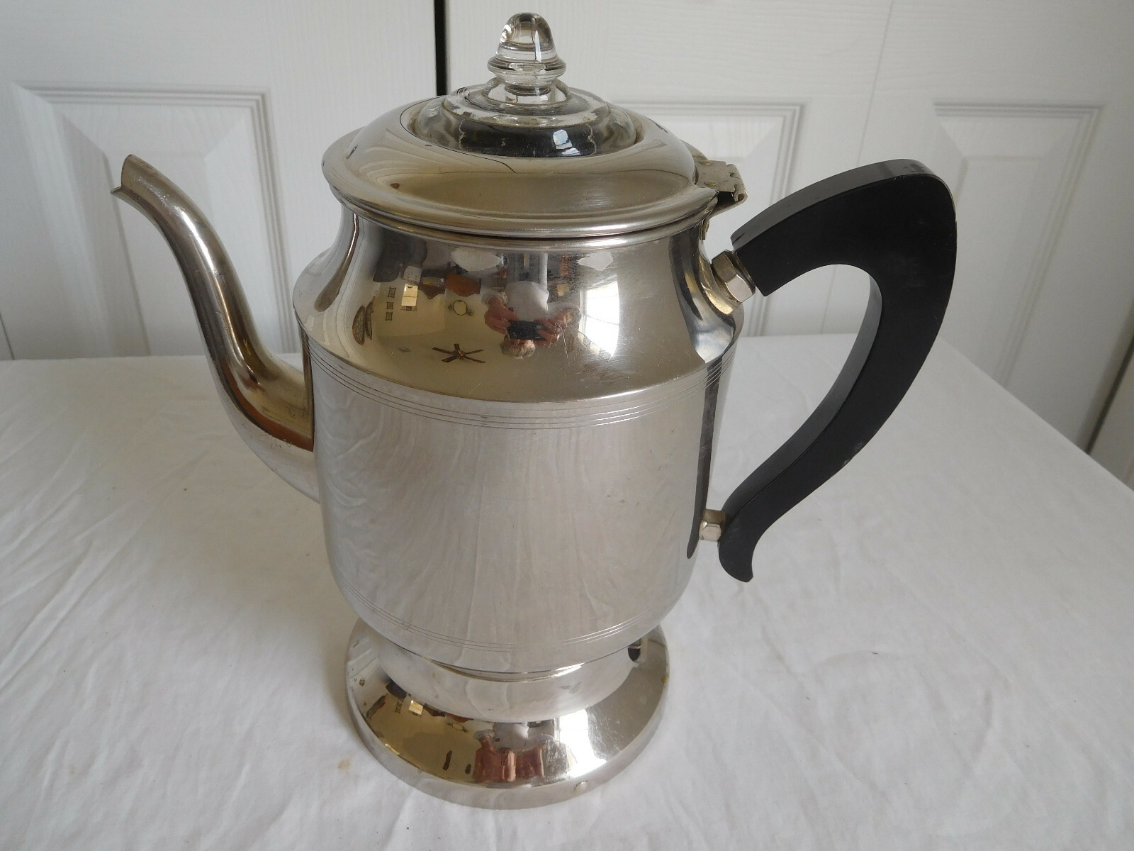 HotPoint Edison Electric COFFEE POT MAKER 115P38 vtg antique hinged lid