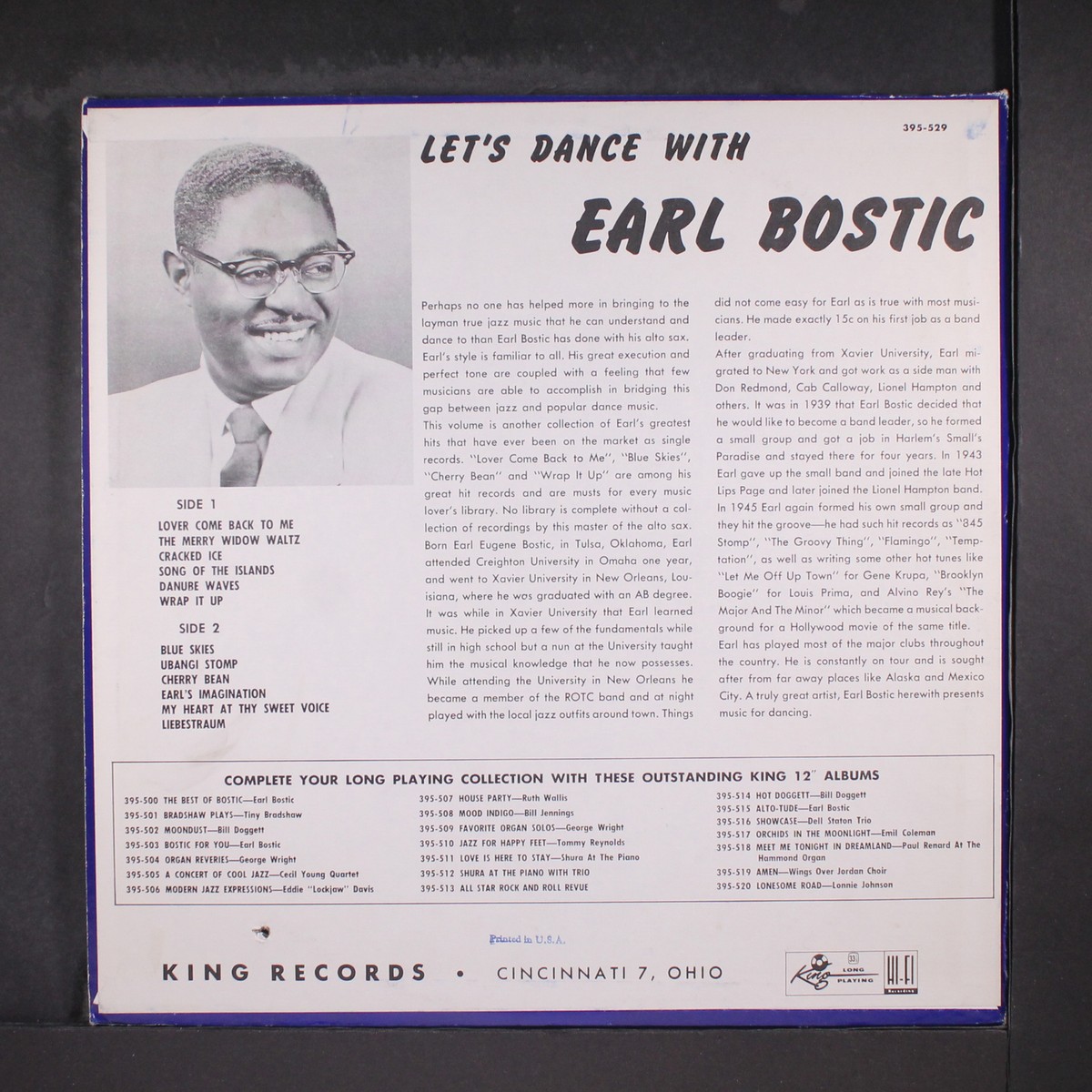 EARL BOSTIC: let's dance with KING 12