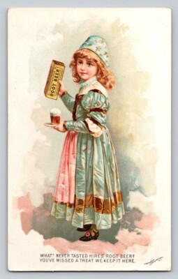 Hires Improved Root Beer  Temperance Girl Johnson Bros San Francisco P54 X