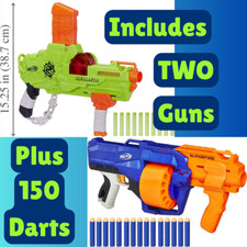 NERF Foam Dart Guns RevReaper Zombie Strike Blaster  N-Strike Elite Surgefire