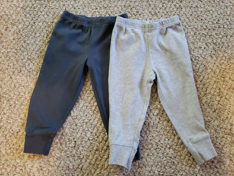 Child Of Mine By Carter's Knit Cotton Pants Jogger 12M GRAYS