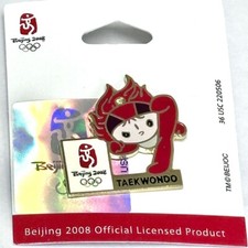 2008 Beijing Olympic Pin Taekwondo Mascot Pin