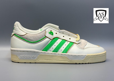 adidas Originals Rivalry 86 Low Shoes White Orbit Grey Neon Green Mens Sz 11