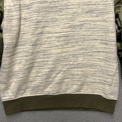 Rocawear Sweatshirt Mens Large Gray Green Crewneck Pullover Zip Pocket Blak MA-1 - Picture 11 of 12