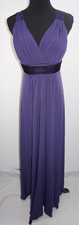 Davids Bridal Purple Formal Maxi Dress Sz 6 Woman Low V Back Floor Length F13095