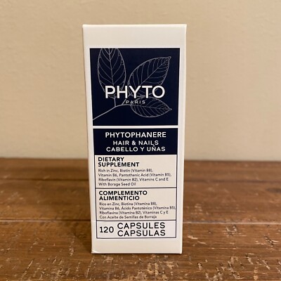 Phyto Phytophanere Hair & Nails Dietary Supplement 120 caps 2 month supply  nib