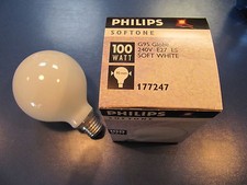 NEU PHILIPS   GLOBE G95 E27 100W 240V SOFT WHITE E27 OPAL  GLÜHLAMPE DIMMBAR !!!