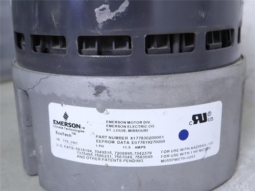 EMERSON EcoTech M055PWCTH-0293 ECM Blower Motor 1HP 115V 0131M00177 Ver. 8093 - Picture 5 of 5