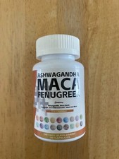 Ashwagandha 5000mg Maca Root 2000mg Fenugreek 3000mg 60ct Exp 10/26 Free Ship