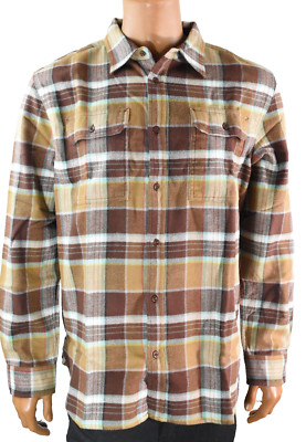 The North Face Mens Flannel Shirt New XL Brown Plaid Standard Fit Button up