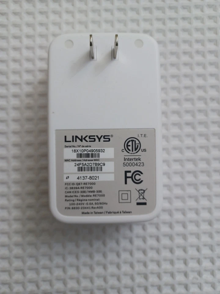 WiFi Range Extender Linksys RE7000 V2 Max Stream AC1900 Gigabit Booster - Image 2 of 3