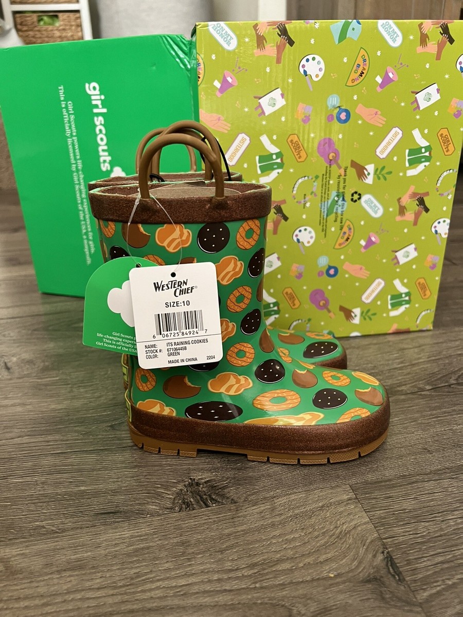 Western Chief X Girl Scouts Its Raining Cookies Girls' Rain Boots