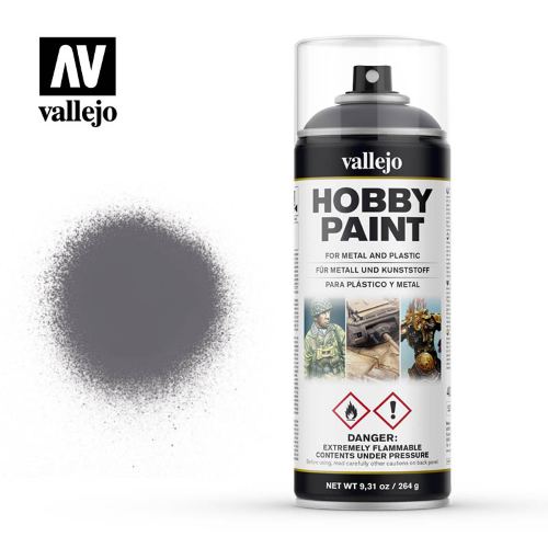 Vallejo Hobby Paint Primer Spray Gunmetal 400ml