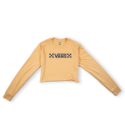 Vans Women's Cropped Long Sleeve T-Shirt Marigold Yellow Size