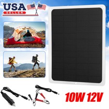 12V 10W Solar Panel Trickle Charger Battery Charger Kit Maintainer Boat RV Car