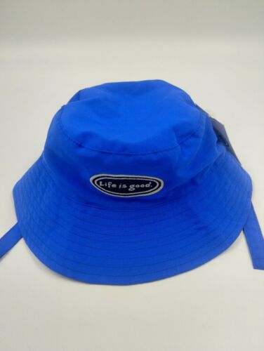 LIFE IS GOOD Toddlers/Kids Royal Blue Bucket Hat 18M - 3T New Free Shipping