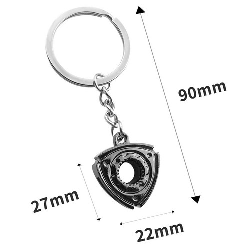 1pc Metal Rotor Engine Keychain Car Key Fashion Pendant Key Ring for Mazda RX - Picture 4 of 8