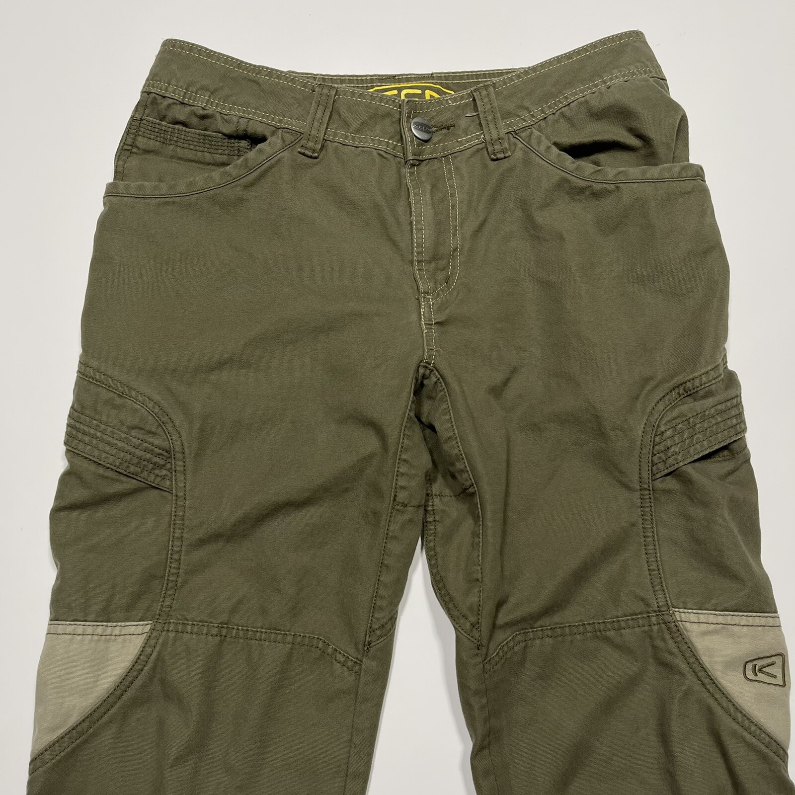 Pantaloni da trekking Keen Green Capris donna taglia 10 crop cargo ibridi